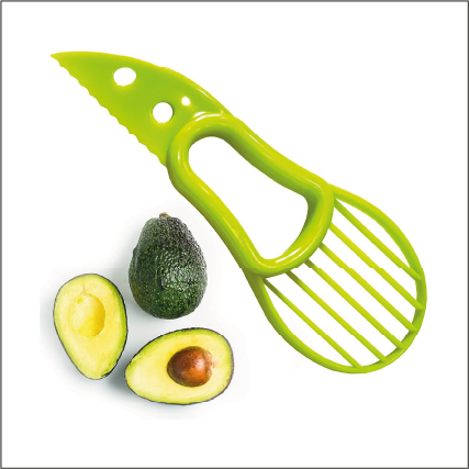 LIFE CHANGING 3 in 1 Avocado Cutter, Seed Remover and Slicer