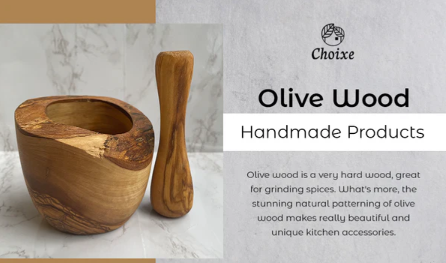 Olive Wood Mortar and Pestles