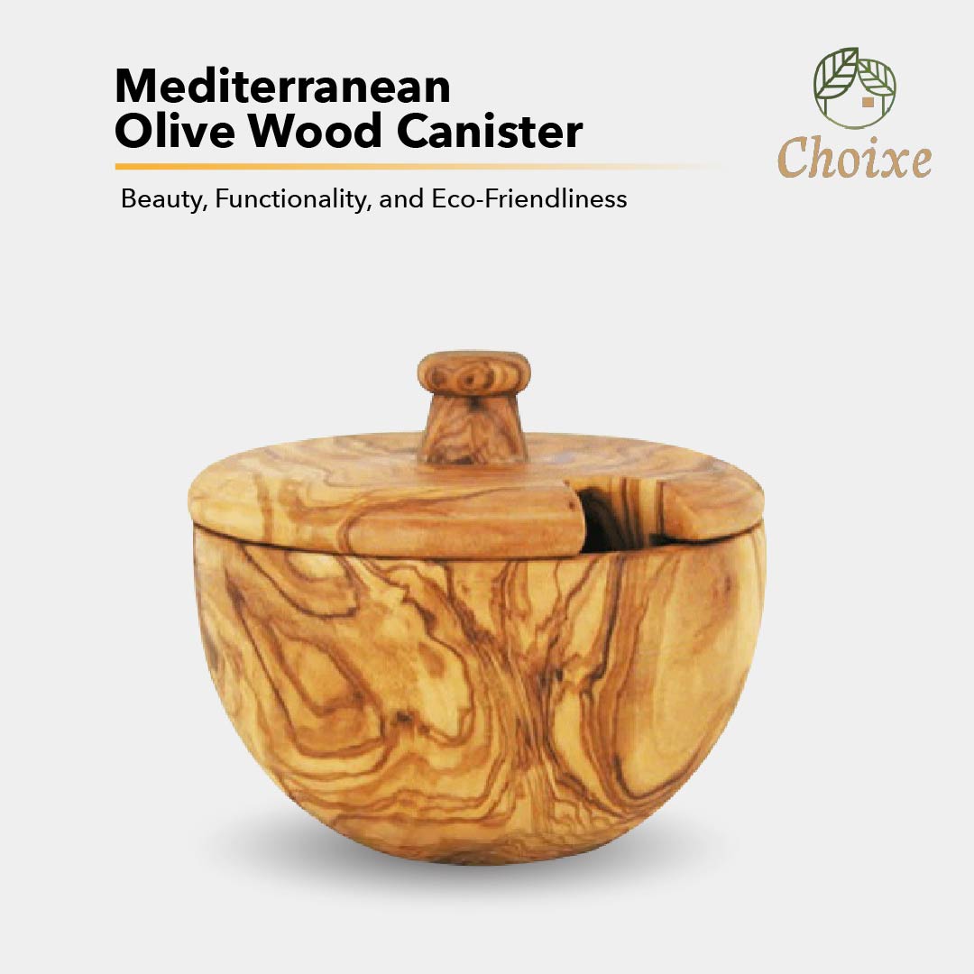 Mediterranean Olive Wood Canister