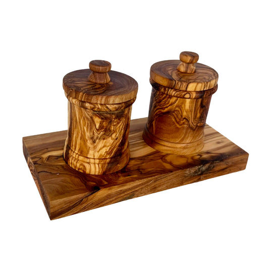 Olive Wood Canister Set